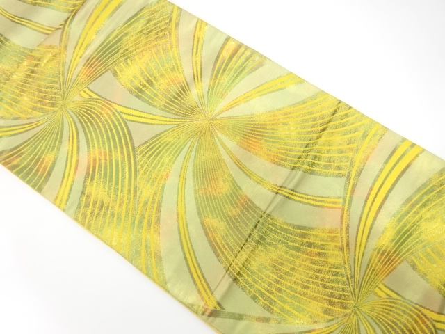 アンティーク　抽象花模様織り出し袋帯（材料）